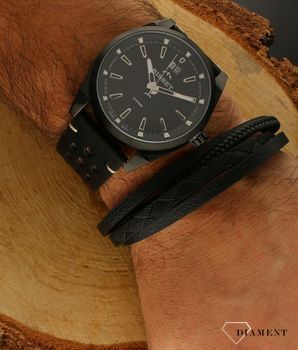 Zegarek męski Bisset na czarnym pasku BSCF40.jpg